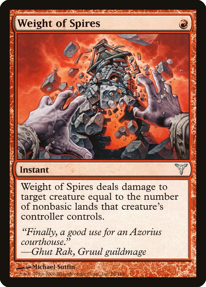Weight of Spires card front