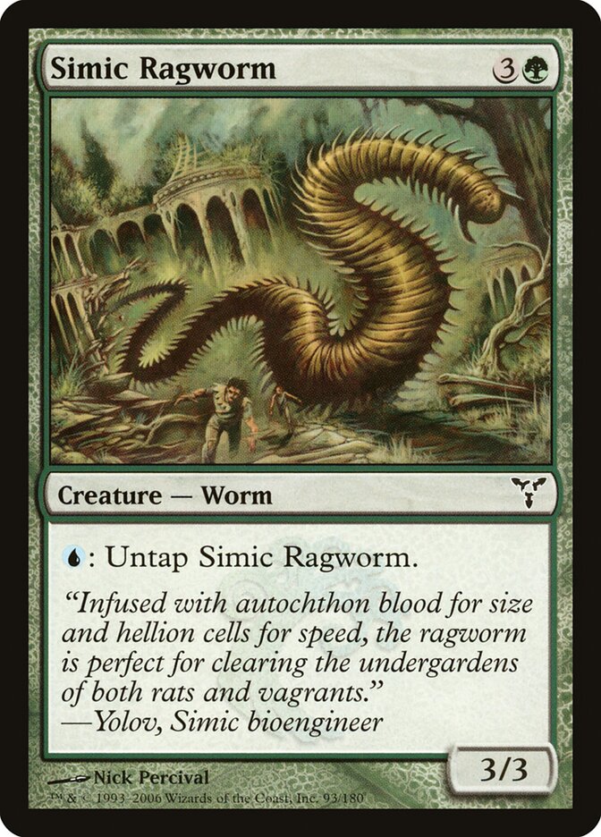 Simic Ragworm card front