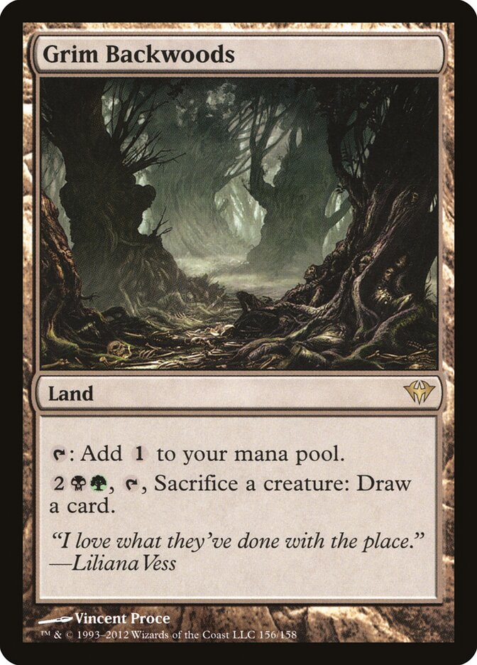 Grim Backwoods card front