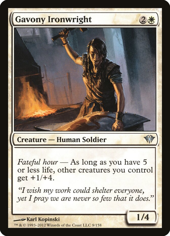 Gavony Ironwright card front