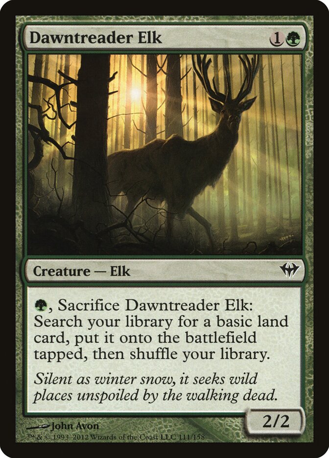 Dawntreader Elk card front