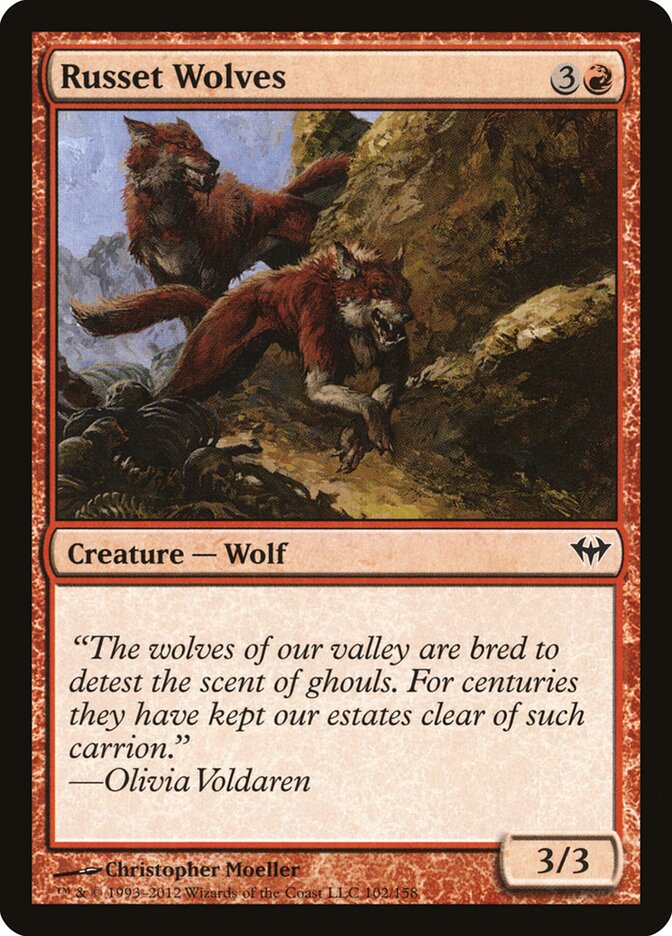 Russet Wolves card front