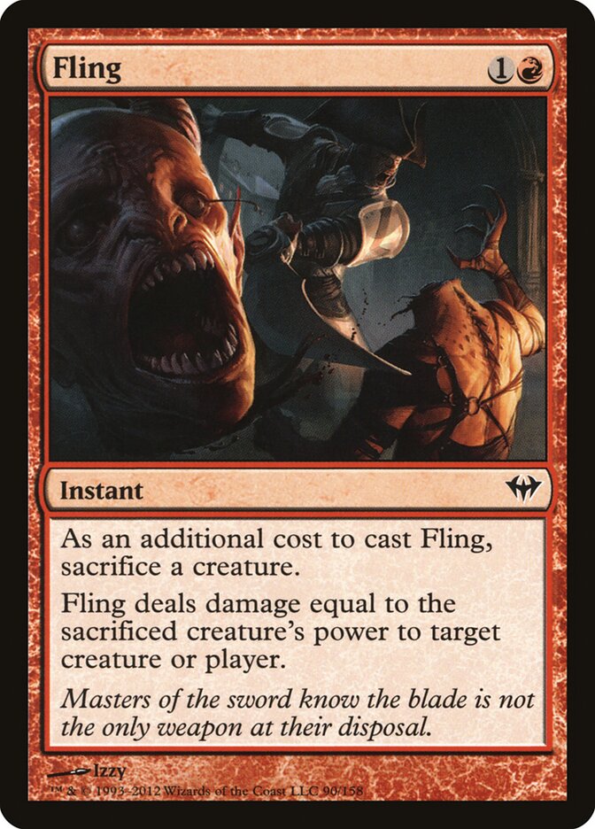 Fling card front