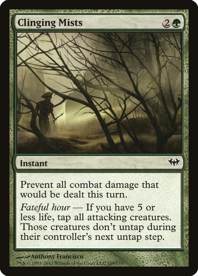 Clinging Mists card front