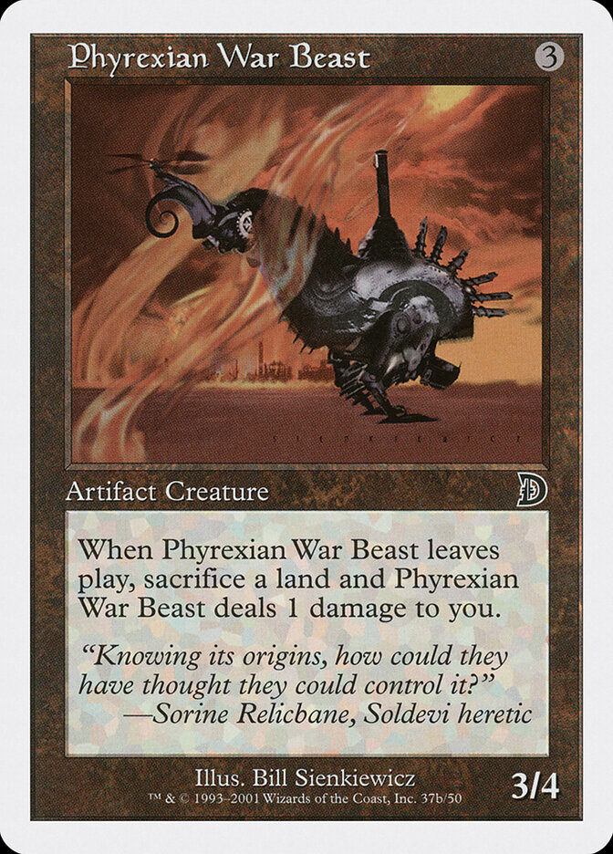 Phyrexian War Beast card front
