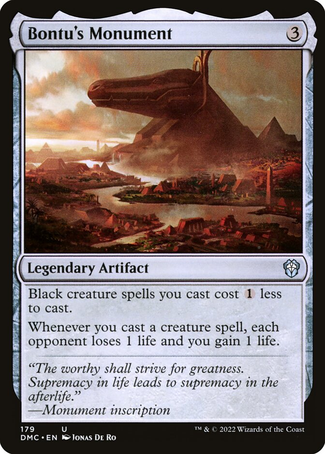 Bontu's Monument card front