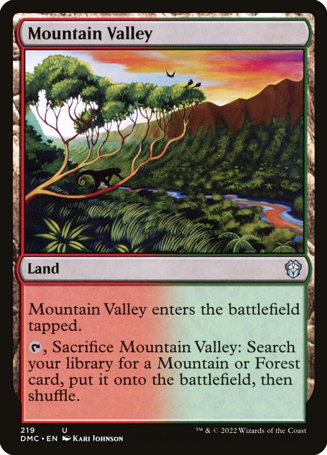 Mountain Valley card front