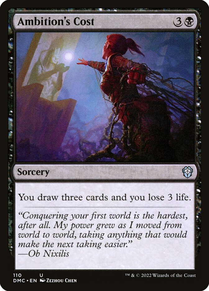 Ambition's Cost card front