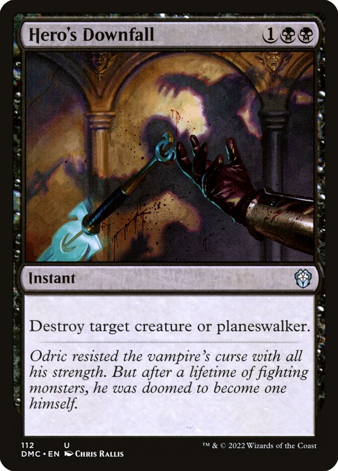 Hero's Downfall card front