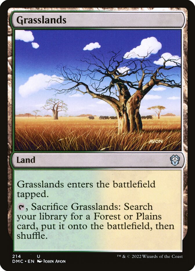 Grasslands card front