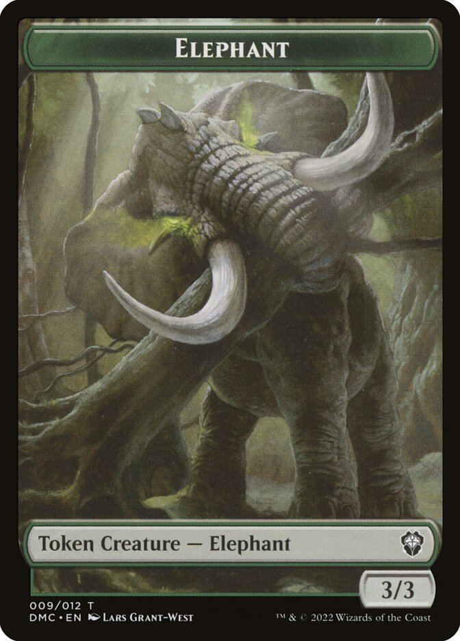 Elephant card front