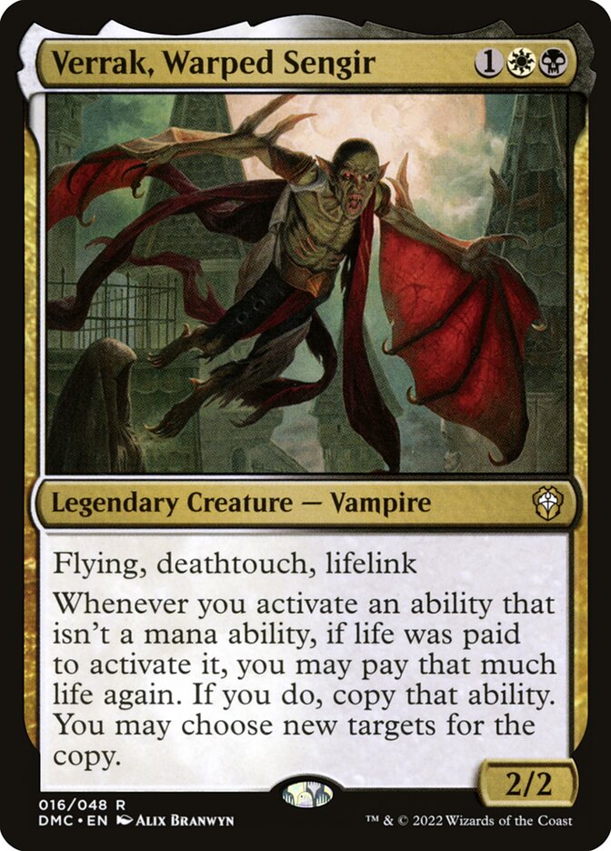 Verrak, Warped Sengir card front