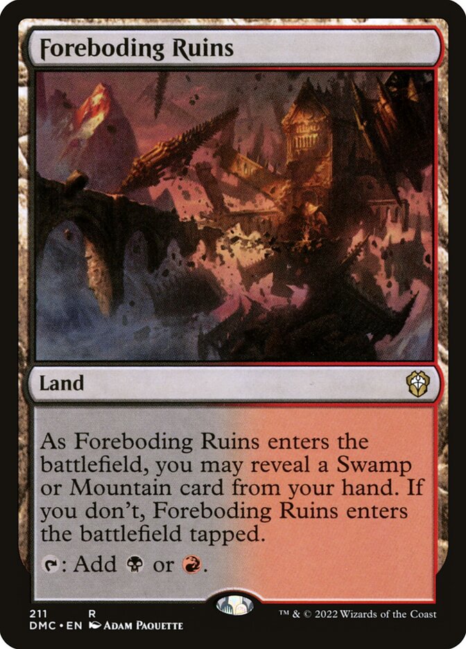 Foreboding Ruins card front