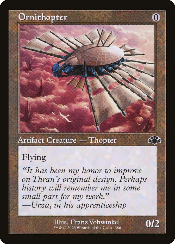 Ornithopter card front