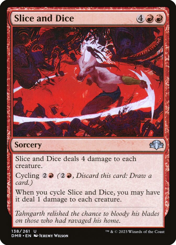 Slice and Dice card front
