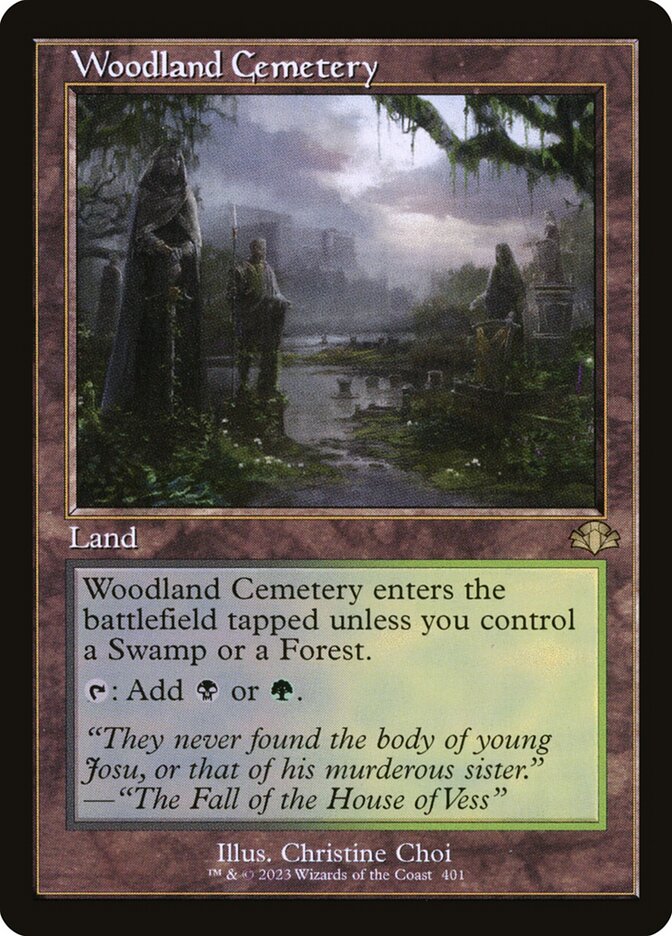 Woodland Cemetery card front