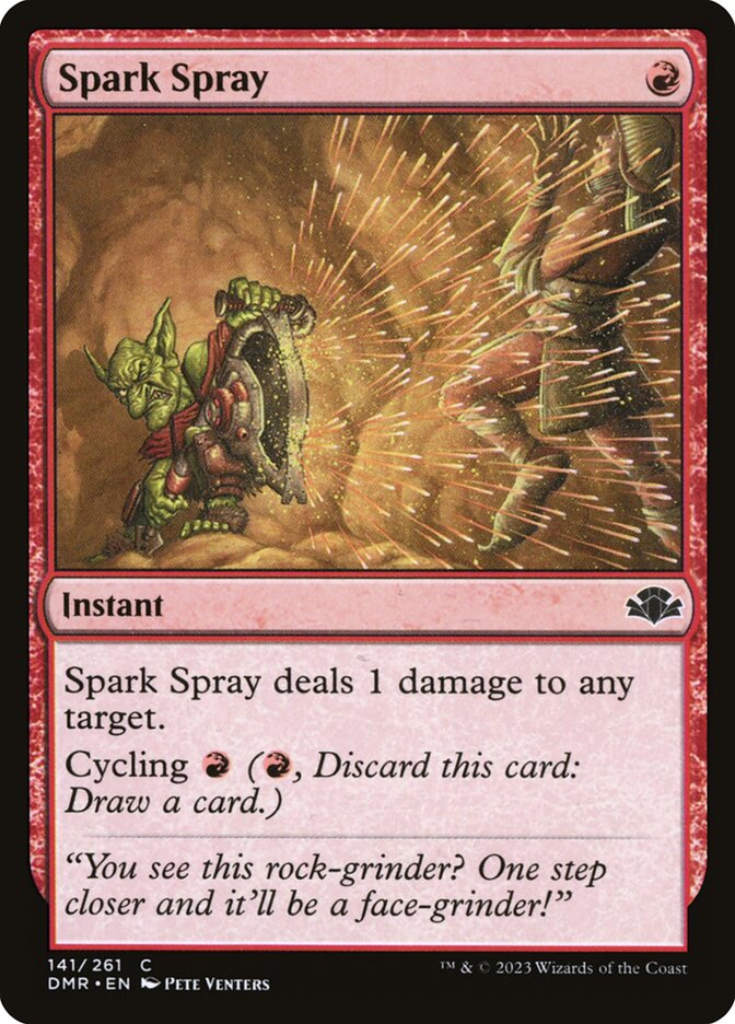 Spark Spray card front
