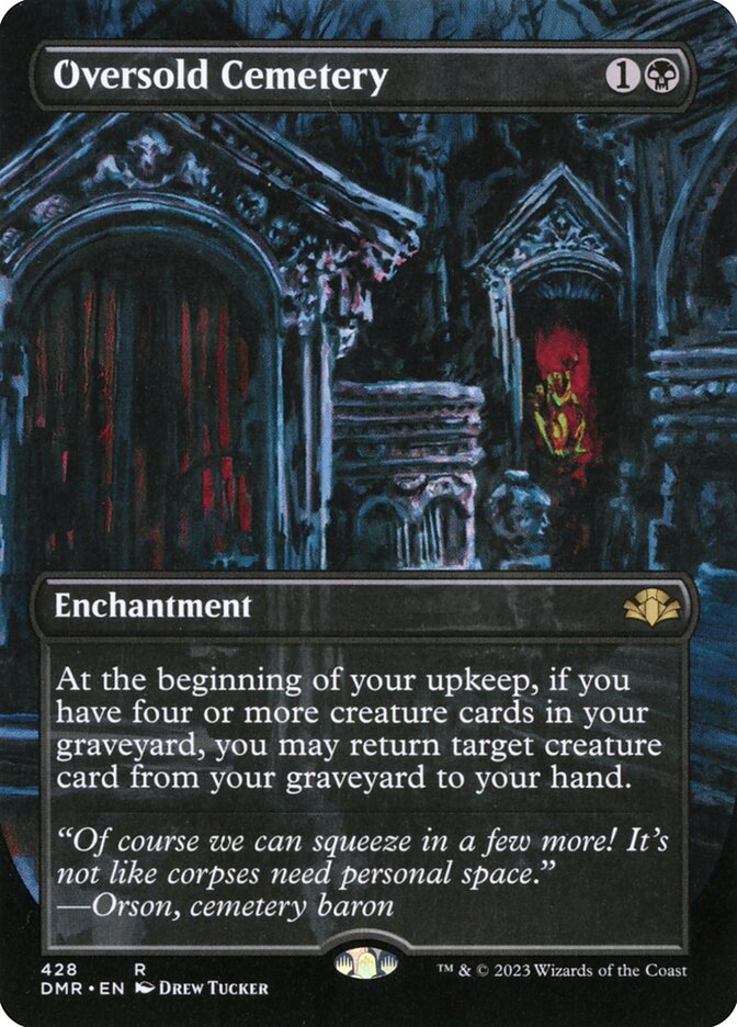 Oversold Cemetery card front