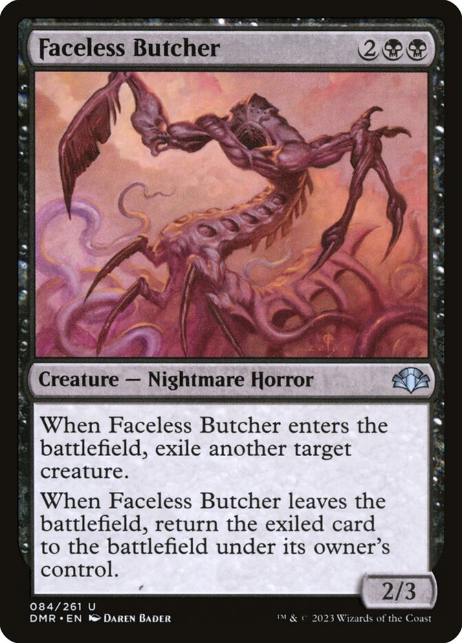 Faceless Butcher card front