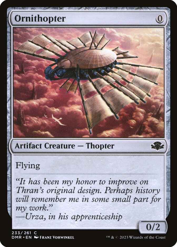 Ornithopter card front