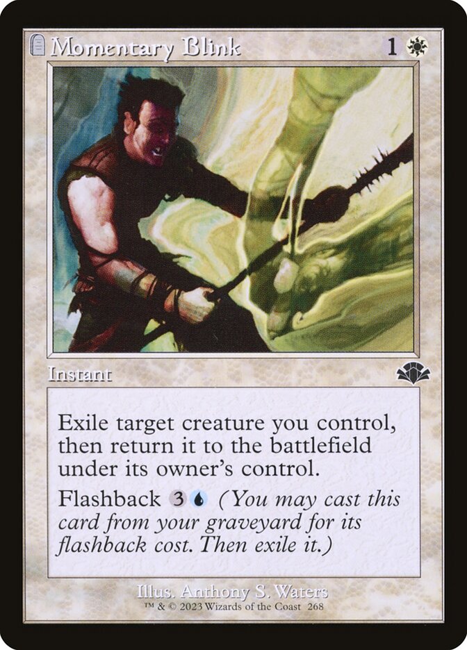 Momentary Blink card front