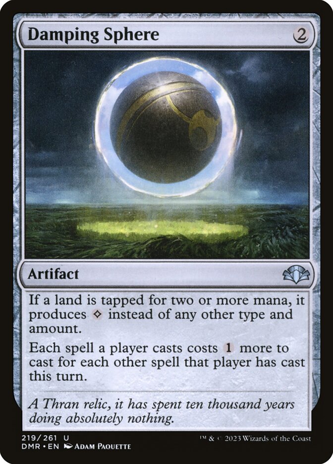 Damping Sphere card front