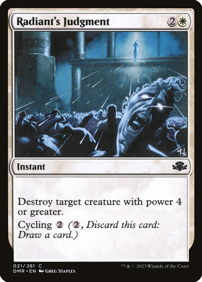 Radiant's Judgment card front