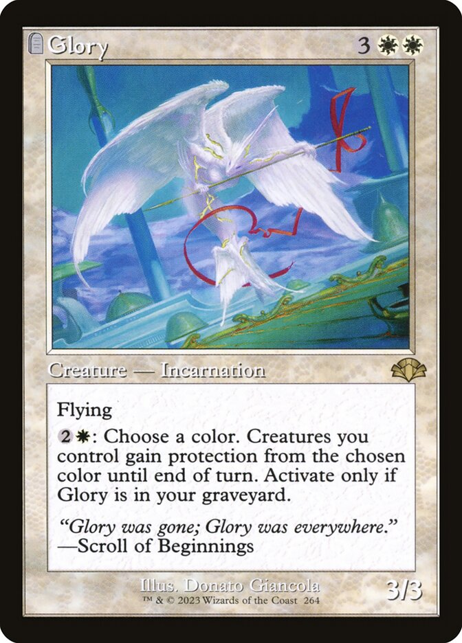 Glory card front