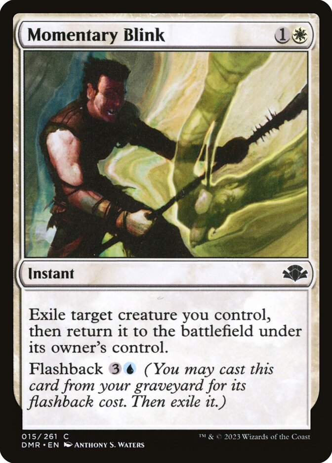 Momentary Blink card front