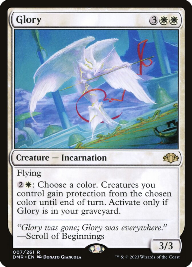 Glory card front