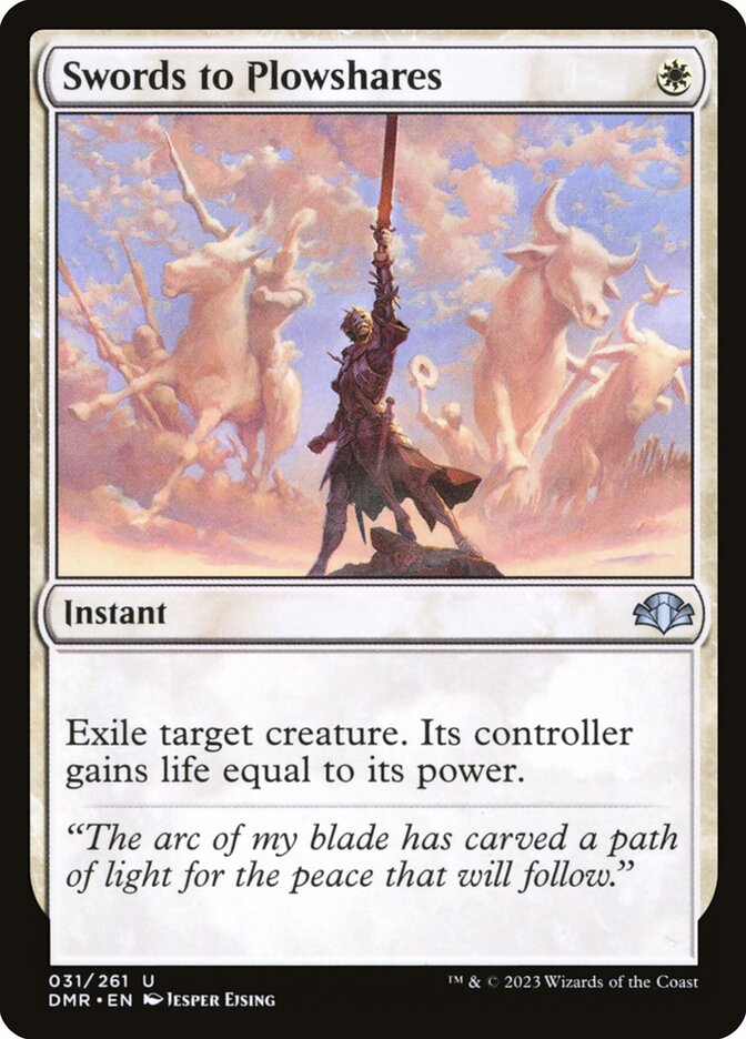 Swords to Plowshares card front