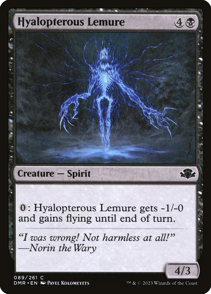 Hyalopterous Lemure card front