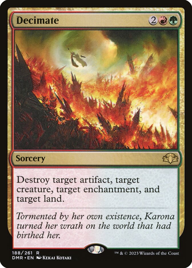 Decimate card front