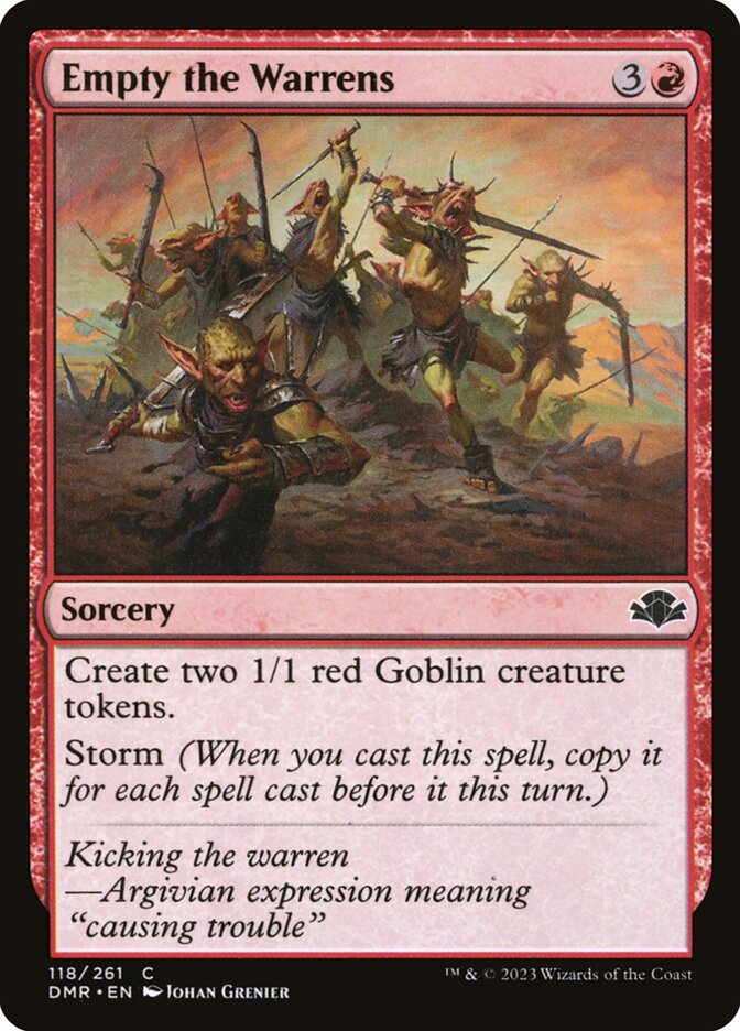 Empty the Warrens card front
