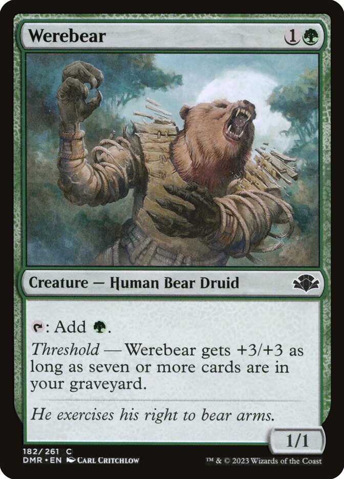 Werebear card front