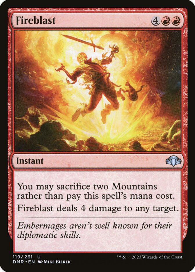 Fireblast card front