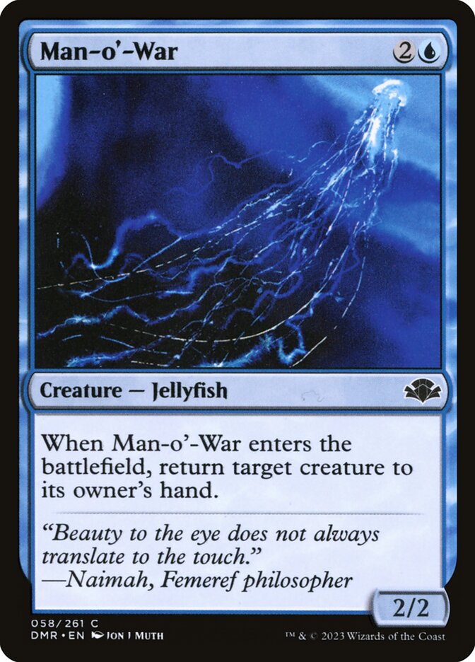 Man-o'-War card front