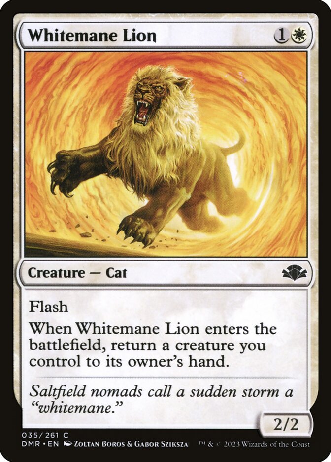 Whitemane Lion card front