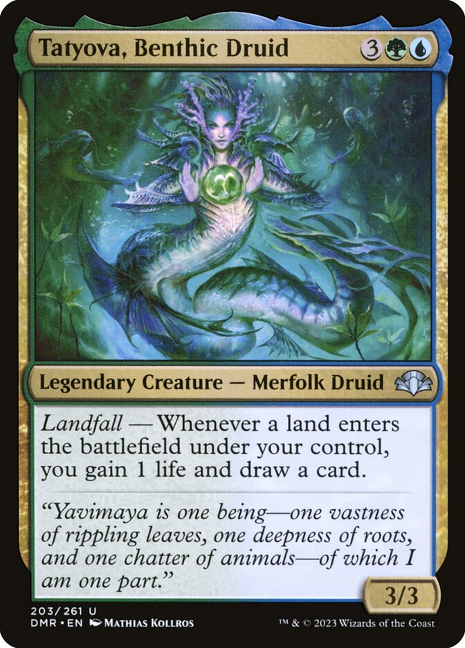 Tatyova, Benthic Druid card front
