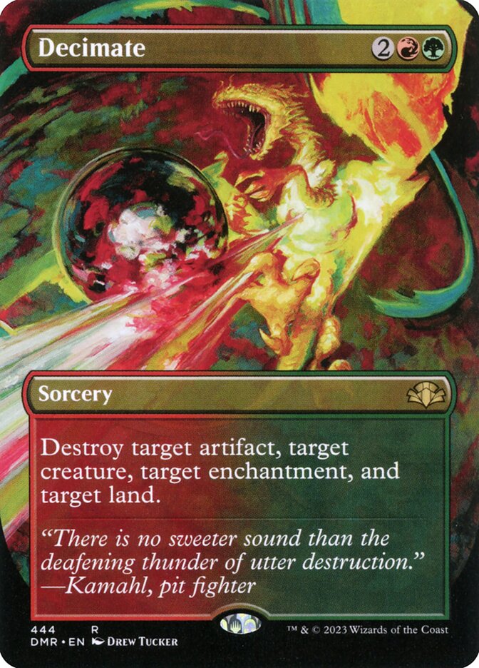 Decimate card front