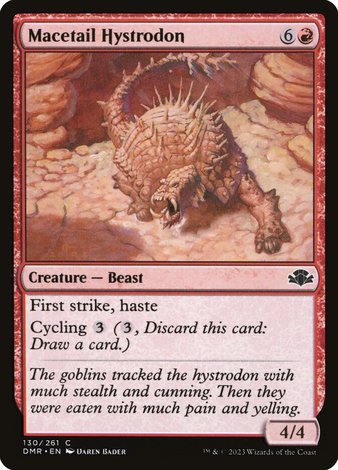 Macetail Hystrodon card front