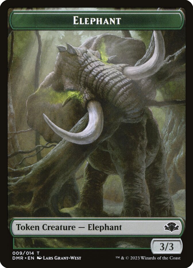 Elephant card front