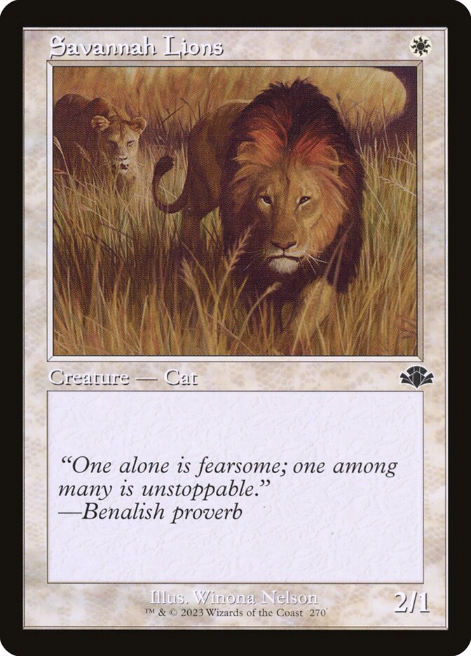 Savannah Lions card front