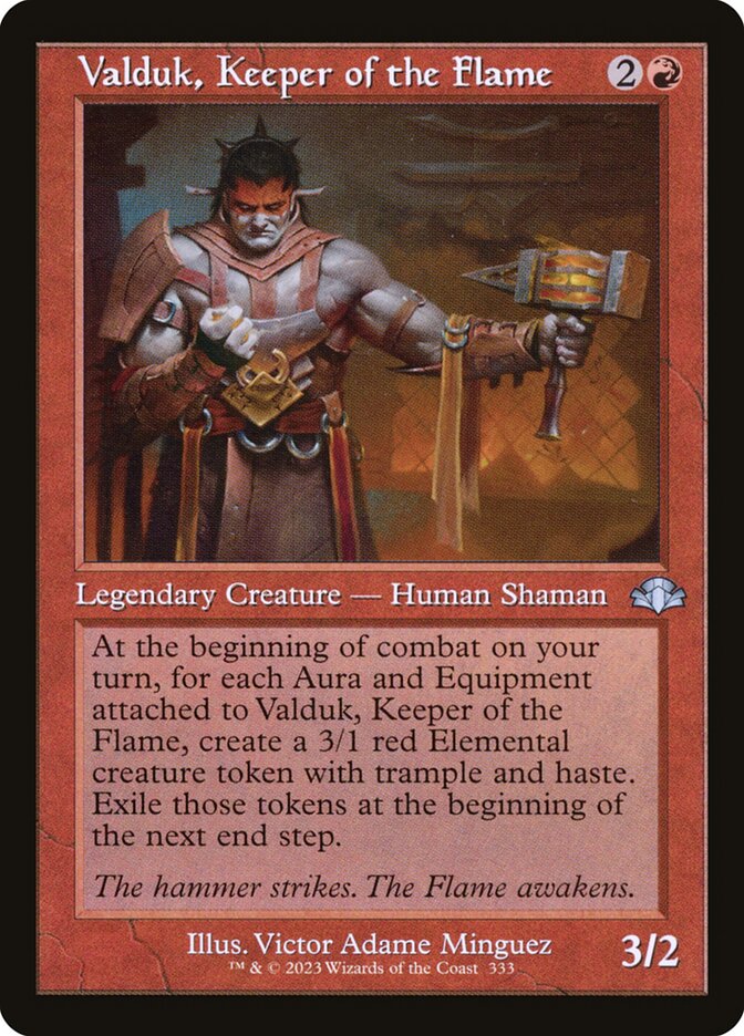 Valduk, Keeper of the Flame card front