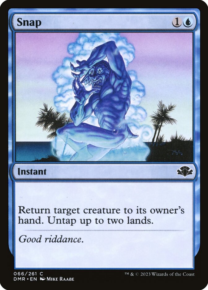Snap card front