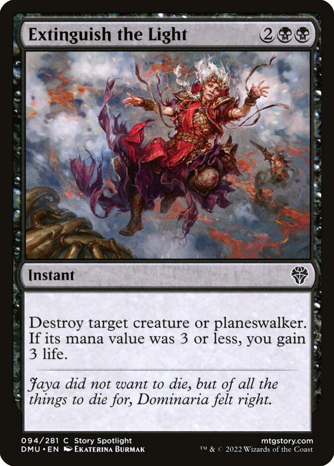 Extinguish the Light card front