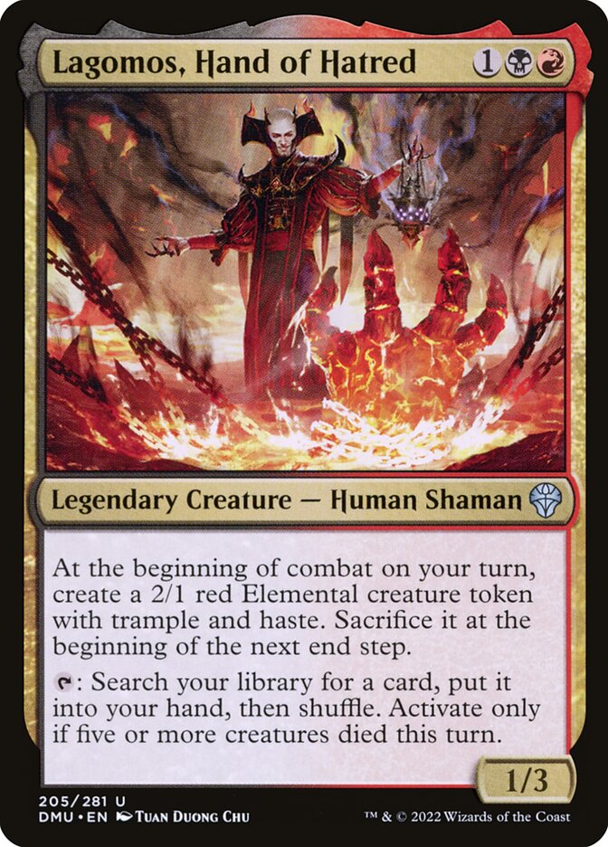 Lagomos, Hand of Hatred card front
