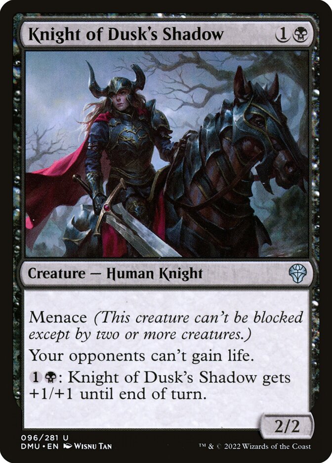 Knight of Dusk's Shadow card front