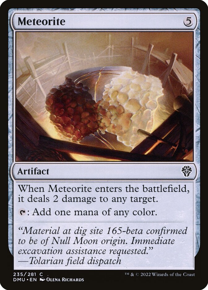 Meteorite card front
