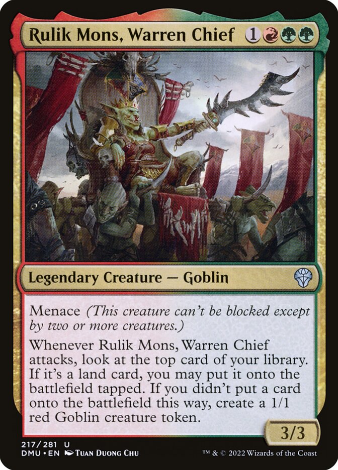 Rulik Mons, Warren Chief card front